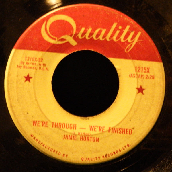 Jamie Horton – Robot Man / We're Through - We're Finished -  7" Single, 1959 Vinyl Pursuit Inc