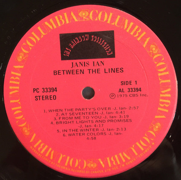 Janis Ian – Between The Lines - 1975 Original VinylPursuit.com