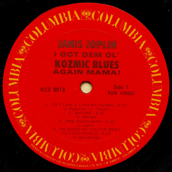 Janis Joplin – I Got Dem Ol' Kozmic Blues Again Mama! - Early Pressing in Shrinkwrap! - Vinyl Pursuit Inc