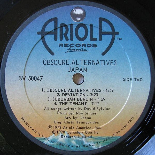 Japan – Obscure Alternatives - 1978 Original!