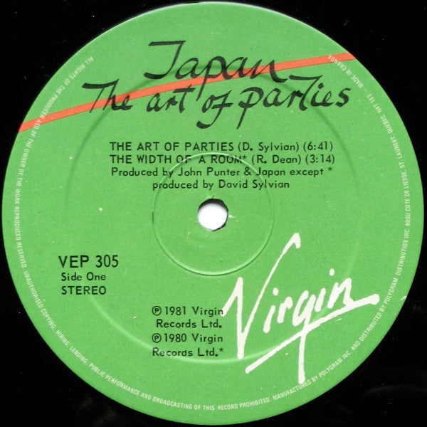 Japan – The Art Of Parties - 1981 VinylPursuit.com