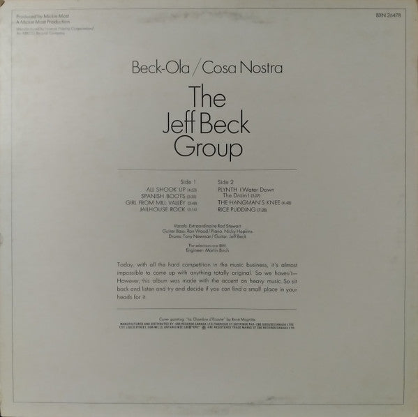 The Jeff Beck Group – Beck-Ola Vinyl Pursuit Inc