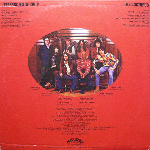 Jefferson Starship – Red Octopus - 1981 US Pressing, SEALED!