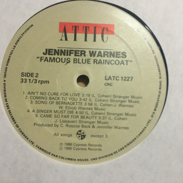 Jennifer Warnes – Famous Blue Raincoat (The Songs Of Leonard Cohen) 1986 in Shrinkwrap!