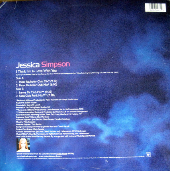 Jessica Simpson – I Think I'm In Love With You - 2000 US Pressing!