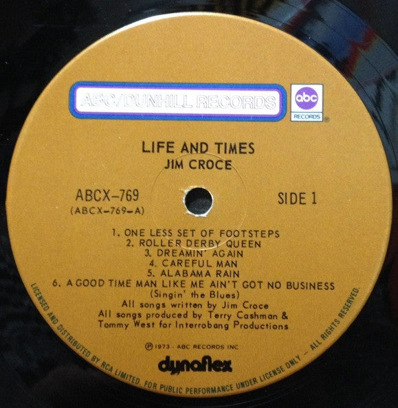 Jim Croce – Life And Times - 1973 Original - Vinyl Pursuit Inc