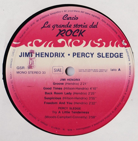 Jimi Hendrix, Bob Marley, Percy Sledge - 1981 Italian Original VinylPursuit.com