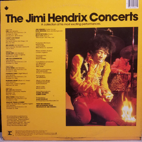 Jimi Hendrix – The Jimi Hendrix Concerts - Double Album VinylPursuit.com