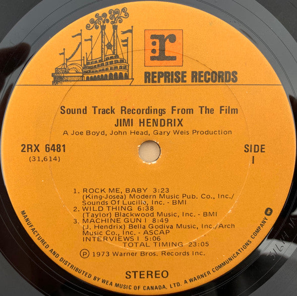 Jimi Hendrix - Sound Track Recordings From The Film "Jimi Hendrix" - Early Pressing VinylPursuit.com