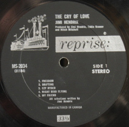 Jimi Hendrix ‎– The Cry Of Love - 1971 Original! VinylPursuit.com