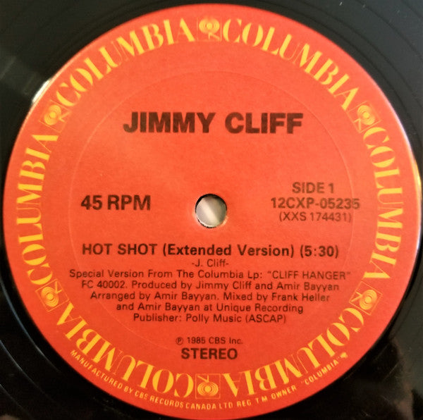 Jimmy Cliff – Hot Shot - 1985 Original  - Bargain! VinylPursuit.com