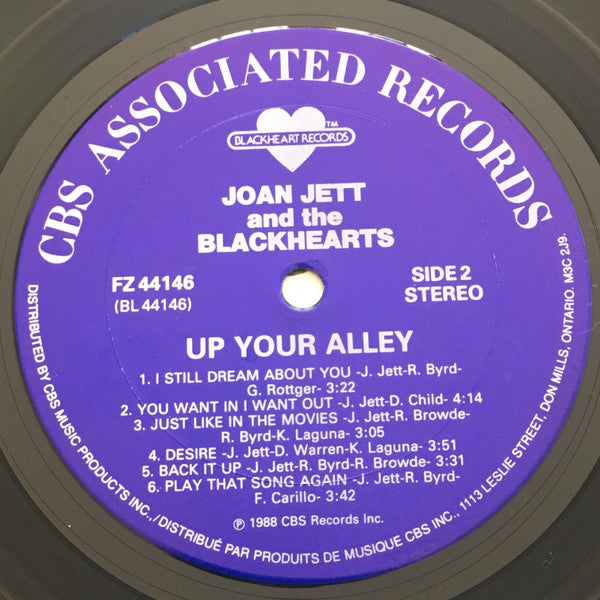 Joan Jett And The Blackhearts – Up Your Alley - 1988 Original