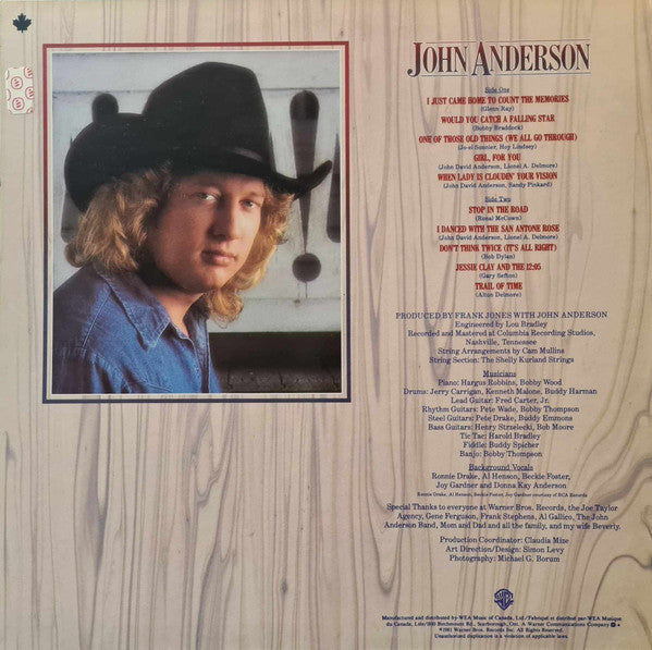 John Anderson – I Just Came Home To Count The Memories - 1981 Original VinylPursuit.com
