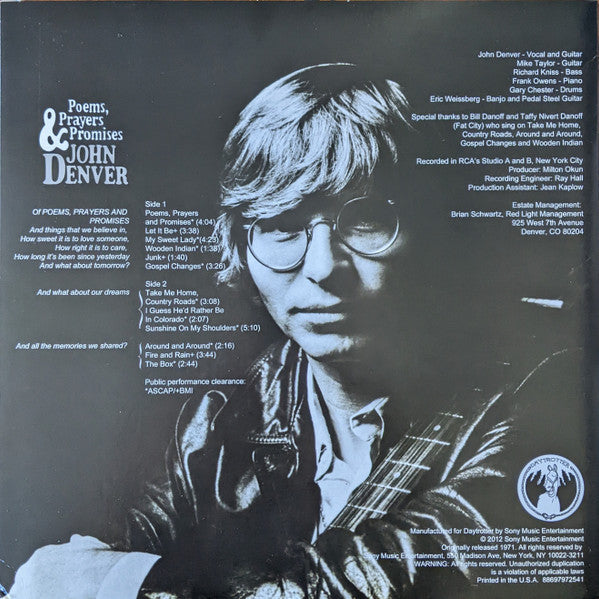 John Denver – Poems, Prayers & Promises - 2012 US Limited Edition VinylPursuit.com