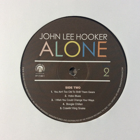 John Lee Hooker – Alone, Volume 2 – Vinyl Pursuit Inc