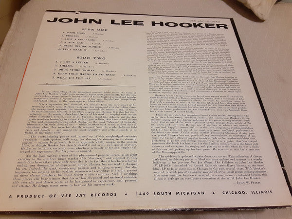 John Lee Hooker – Burnin - 1962 Mono Pressing, Very Rare!