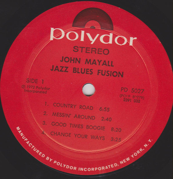 John Mayall – Jazz Blues Fusion - 1972 US Original! VinylPursuit.com