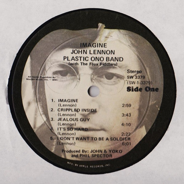 John Lennon ‎– Imagine - 1971 Original Apple Pressing VinylPursuit.com