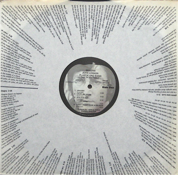 John Lennon ‎– Imagine - 1971 Original Apple Pressing VinylPursuit.com