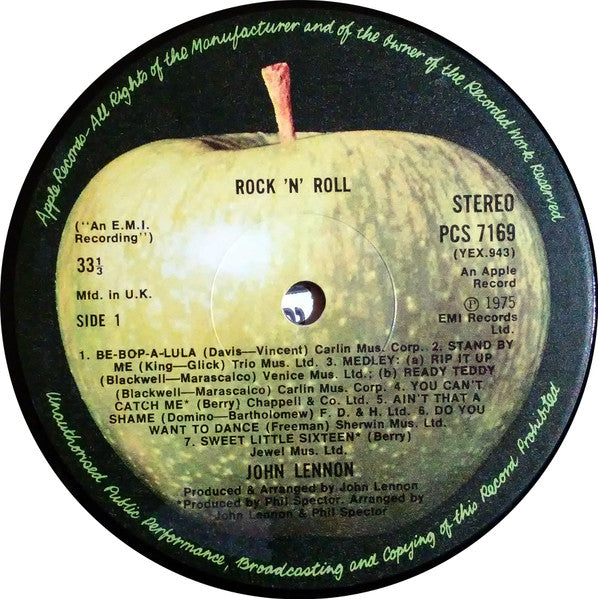 John Lennon – Rock 'N' Roll - Early UK Pressing VinylPursuit.com