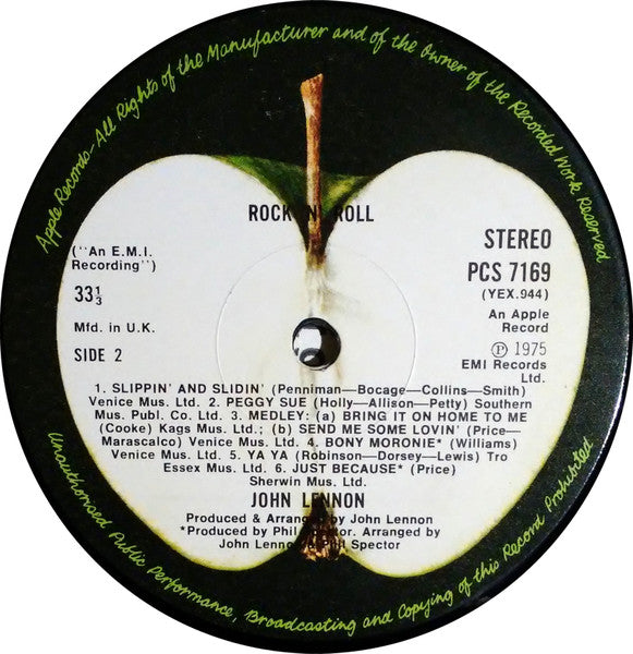 John Lennon – Rock 'N' Roll - Early UK Pressing VinylPursuit.com