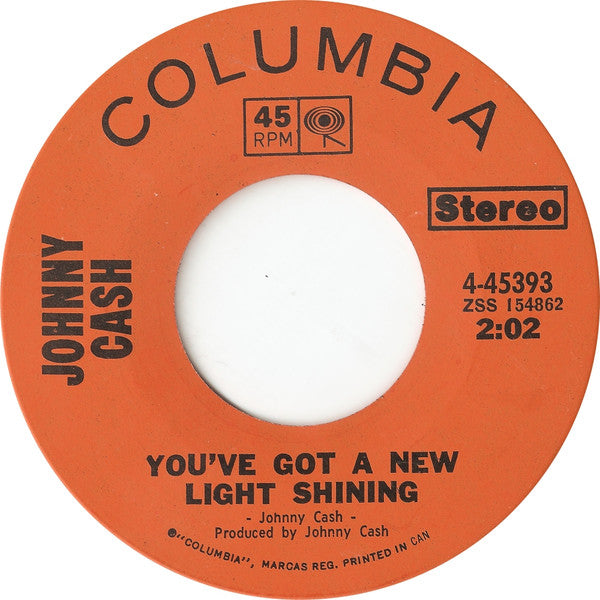 Johnny Cash – Singing In Viet Nam Talking Blues / You've Got A New Light Shining -  7" Single - 1971