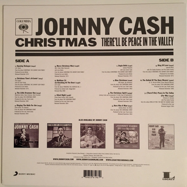 Johnny Cash – Christmas - There'll Be Peace In The Valley - Sealed! VinylPursuit.com