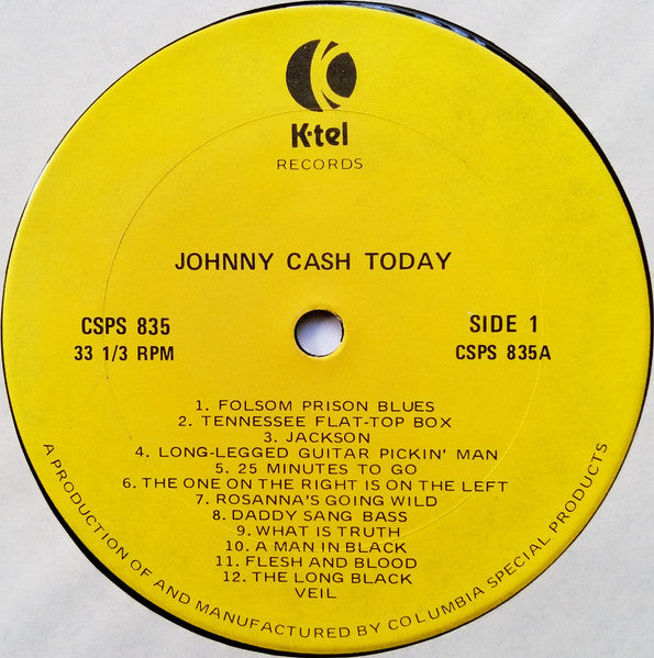 Johnny Cash ‎– Johnny Cash Today (24 Of His Greatest Hits) - 1972 Original - with Poster! VinylPursuit.com