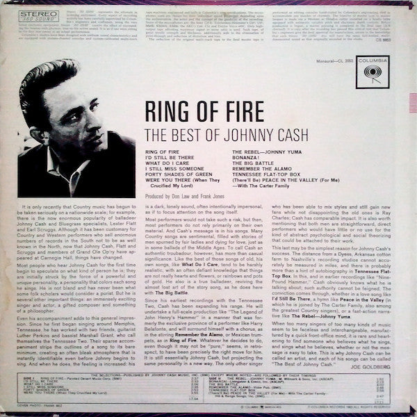 Johnny Cash – Ring Of Fire - The Best Of Johnny Cash - 1963 Original VinylPursuit.com