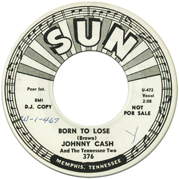 Johnny Cash and The Tennessee Two – Blue Train / Born To Lose -  7" Single - 1985 Promo