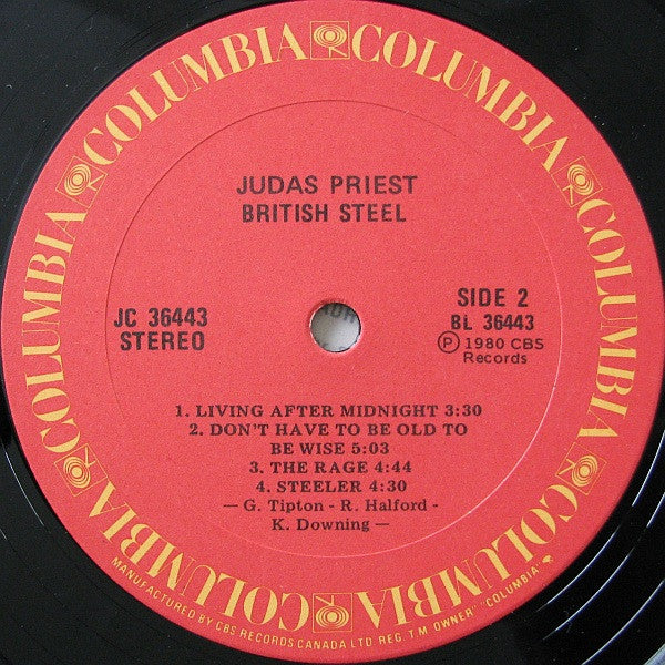 Judas Priest ‎– British Steel - 1980 Original