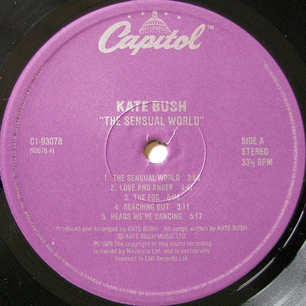 Kate Bush – The Sensual World - 1989 Original VinylPursuit.com