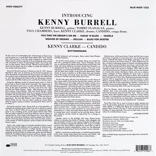 Kenny Burrell – Introducing Kenny Burrell - Blue Note Tone Poet Series VinylPursuit.com