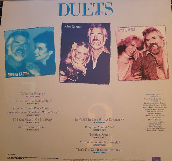 Kenny Rogers With Kim Carnes, Sheena Easton and Dottie West – Duets VinylPursuit.com
