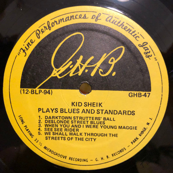 Kid Sheik – Kid Sheik Plays Blues And Standards - Early Pressing in Shrinkwrap!