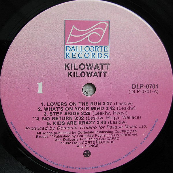 Kilowatt – Kilowatt -  1982 - Bargain Bin! - Vinyl Pursuit Inc