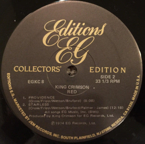 King Crimson – Red - 1987 Half Speed Mastered, Generic Cover VinylPursuit.com