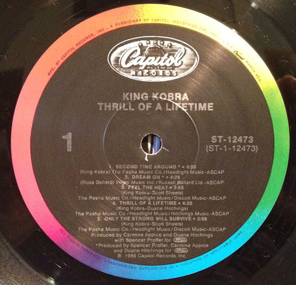 King Kobra – Thrill Of A Lifetime - 1986 US Original in Shrinkwrap!