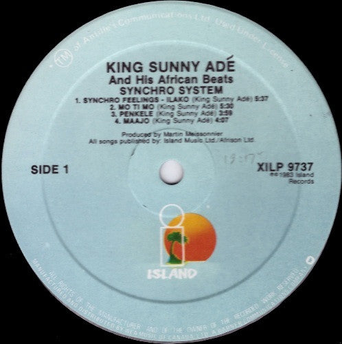 King Sunny Ade and His African Beats – Synchro System - 1983 Original