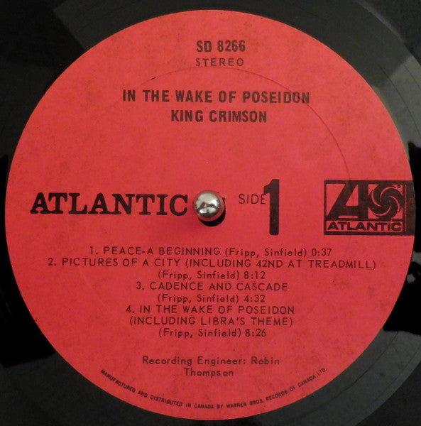 King Crimson – In The Wake Of Poseidon - 1970 Original, Red Labels VinylPursuit.com