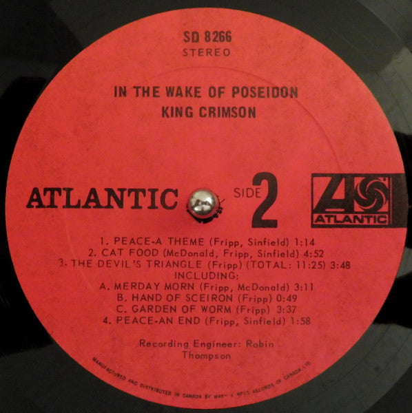 King Crimson – In The Wake Of Poseidon - 1970 Original, Red Labels VinylPursuit.com