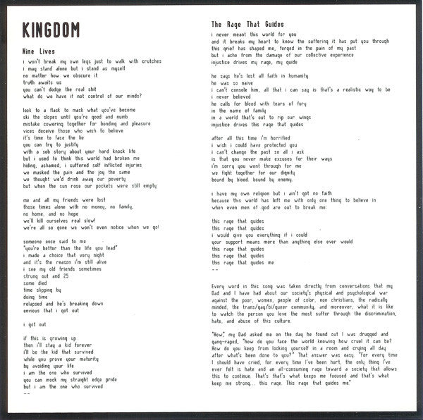 Kingdom – 9 Lives -  7" Single - Gold Transparent Vinyl