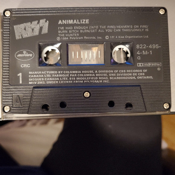 Kiss – Animalize -  1984 Cassette VinylPursuit.com