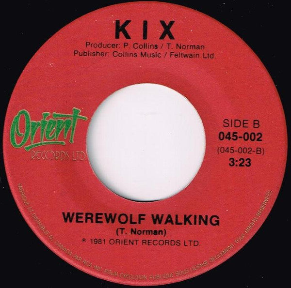 Kix – Fear Of Flying –  7" Single - 1981