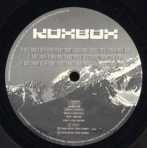Koxbox – A Major Problem In Australia EP - German Pressing