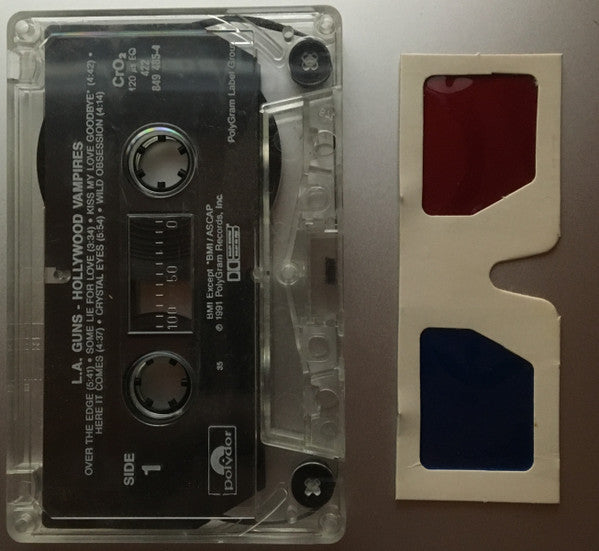 LA Guns – Hollywood Vampires –  1991 Cassette with 3D Glasses! VinylPursuit.com