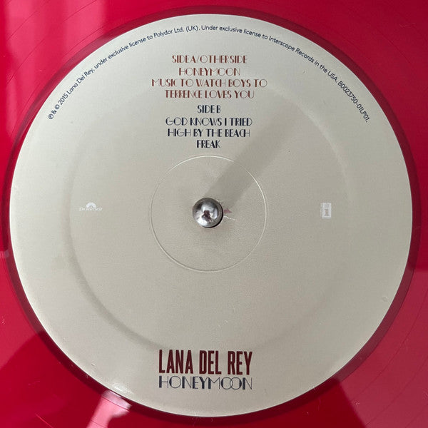 Lana Del Rey – Honeymoon - Red Translucent Vinyl with Poster - Amazing!