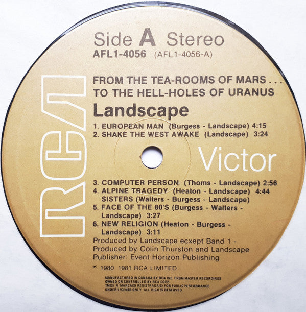 Landscape ‎– From The Tea-Rooms Of Mars... - 1981 Original - Bargain! VinylPursuit.com