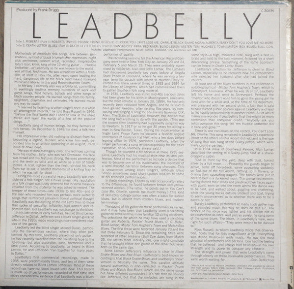 Leadbelly – Leadbelly -  Early Pressing