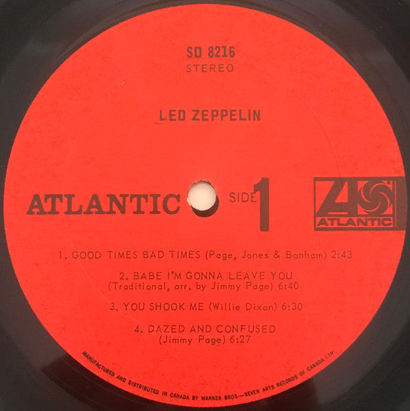 Led Zeppelin - 1969 Original, Red Labels